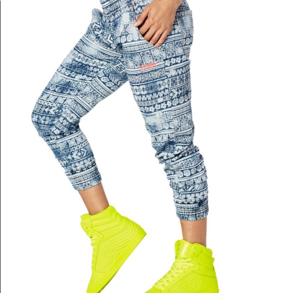 Zumba let’s escape denim harem pants, large